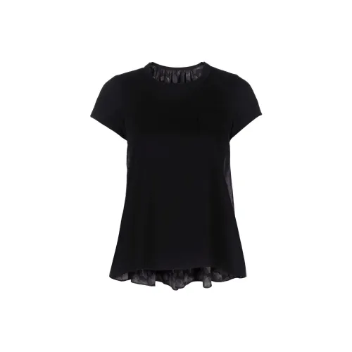 Sacai T-Shirts Women's Black