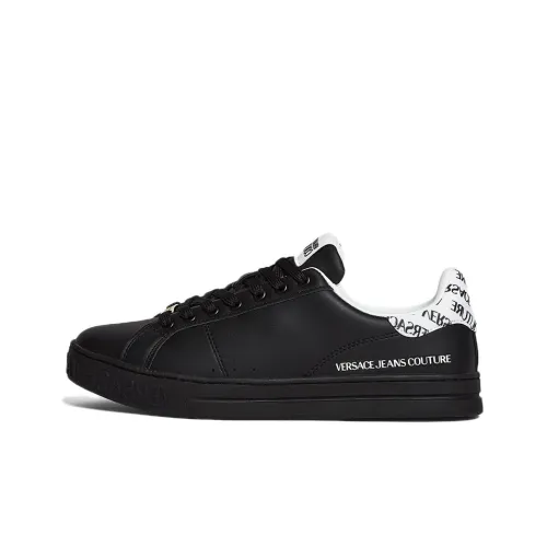 VERSACE JEANS Couture Skateboard Shoes Men Low-Top Black