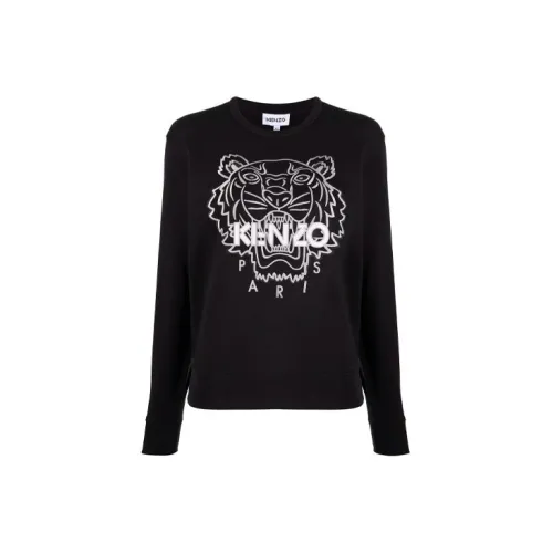 KENZO Tigers Embroidery Sweatshirt Black Wmns