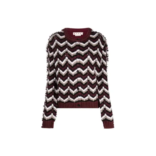 MARNI Cashmere Sweaters Women's Red Brown