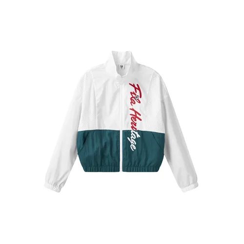 FILA Athletics Cropped Coats Women's Jade White