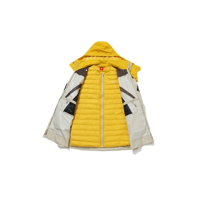 LiNing Down Jacket Women's Yellow Gray-3