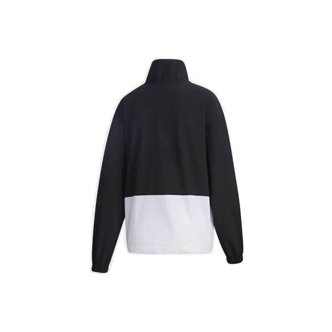 Adidas Retro Sports Stand Collar Jackets Women's Black-1