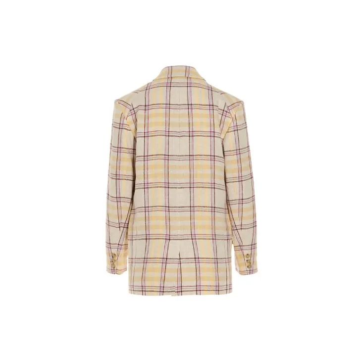 ISABEL MARANT Check Printed Buttoned Blazer-1
