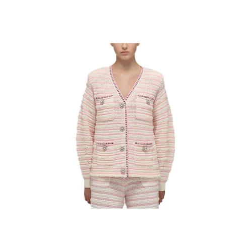 Self-portrait Knitwear Women's White/Pink Stripes