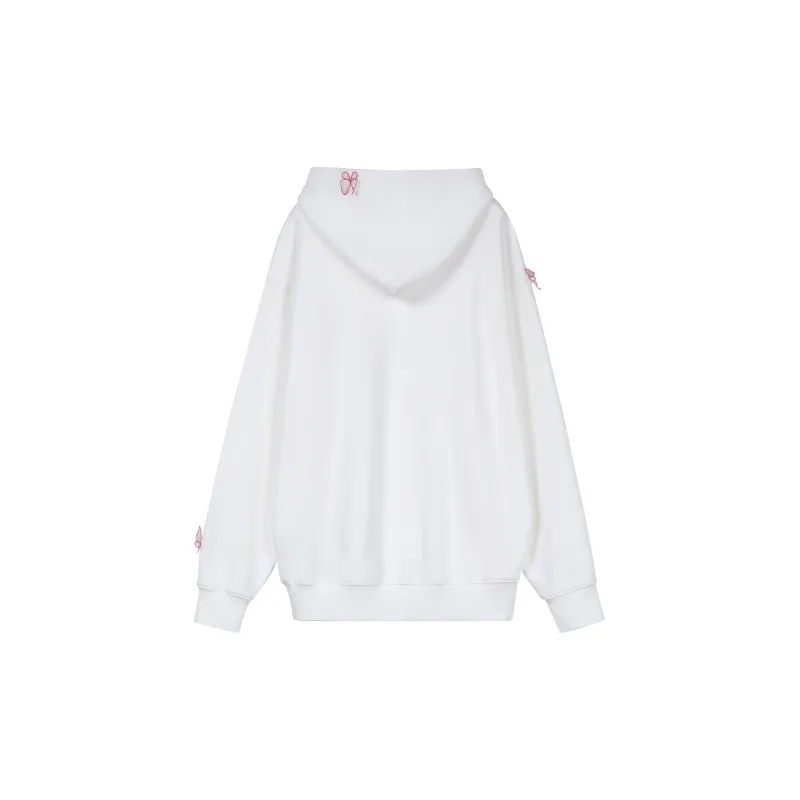FRAIL STATE Hooded Loose Fit Regular Sweatshirt Unisex White-1