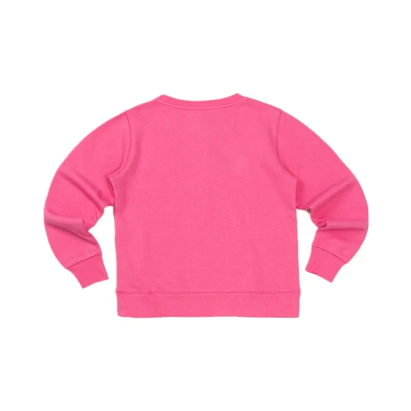 Champion Crew Neck Loose Fit Regular Sweatshirt Winter Women's Rose Red-1