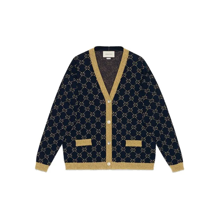 GUCCI Gg Supreme Metallic Cardigan-0