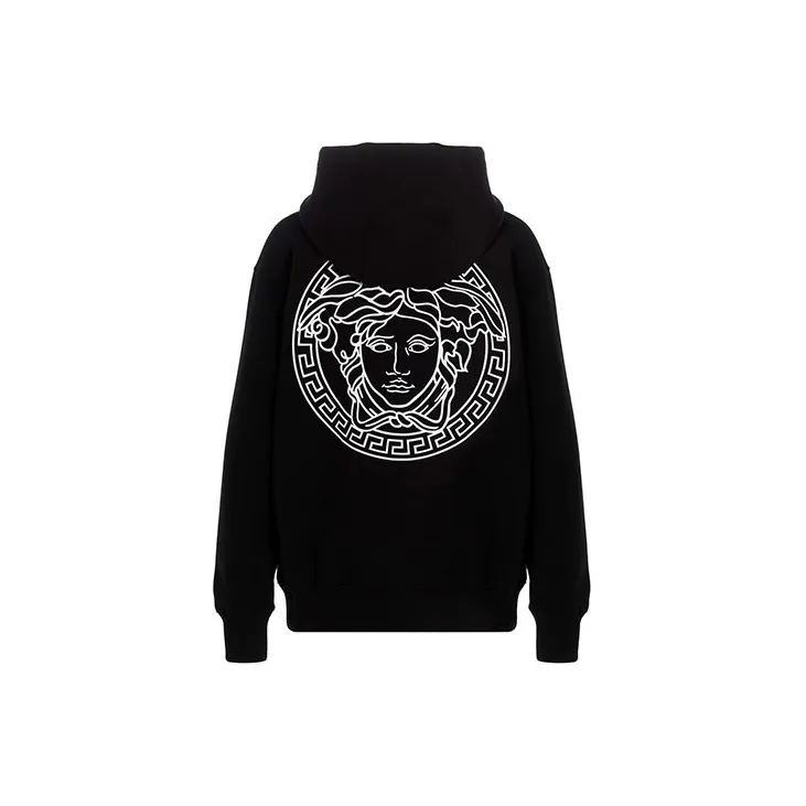 VERSACE Sweatshirt Fabric With Branding Print 'Black/White'-1