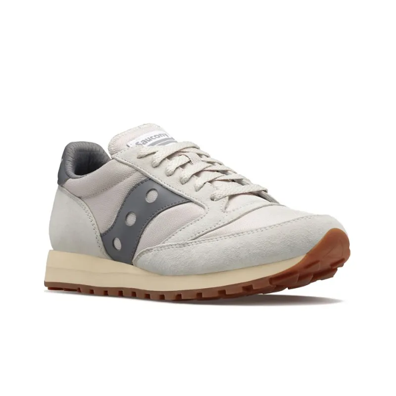 Saucony Jazz 81 Running Shoes Unisex Low Top Gray/White-2