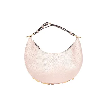 FENDI Python Skin Crescent Bag Shoulder Bag Handbag Shoulder Bag Women's Pink