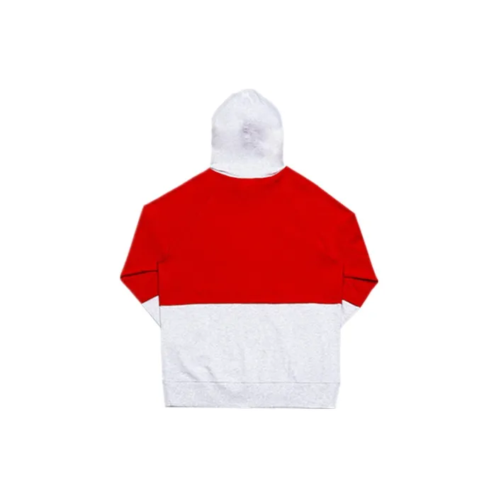 Champion Hooded Loose Fit Regular Sweatshirt Women's Red White-1