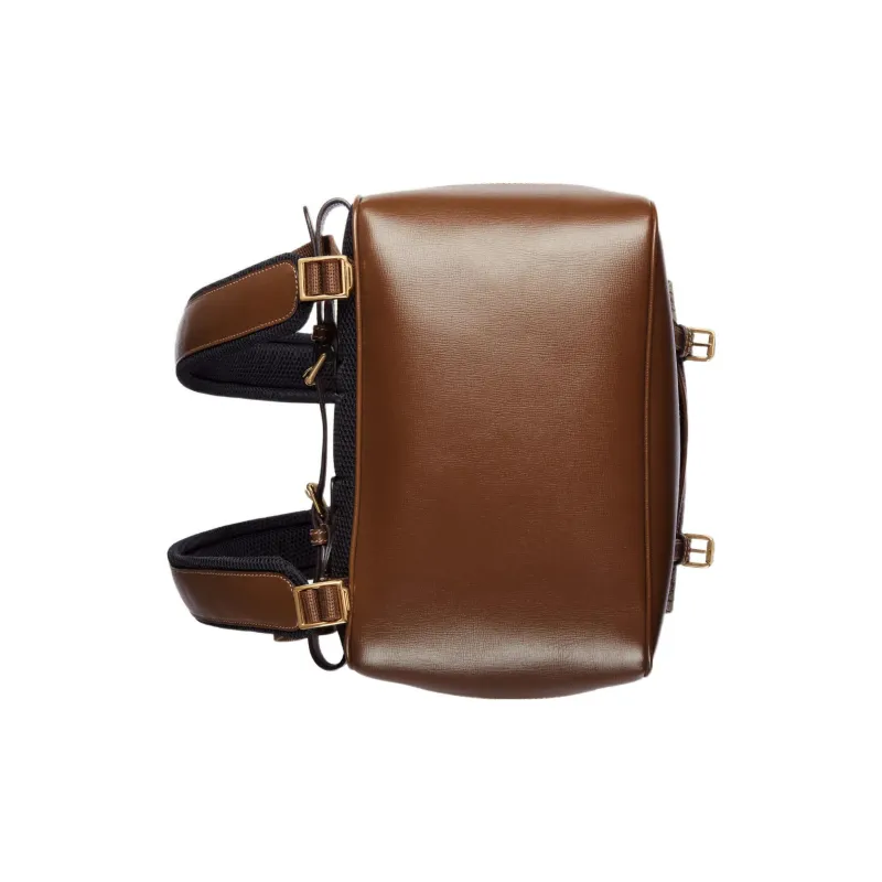 GUCCI Canvas With Leather Backpack Regular Men's Brown/Ebony-5