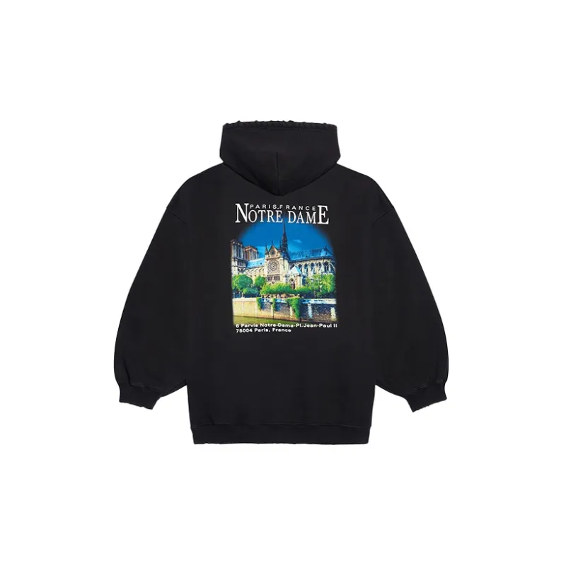 Balenciaga Sacré Cœur Sport Hoodie 'Black'-1