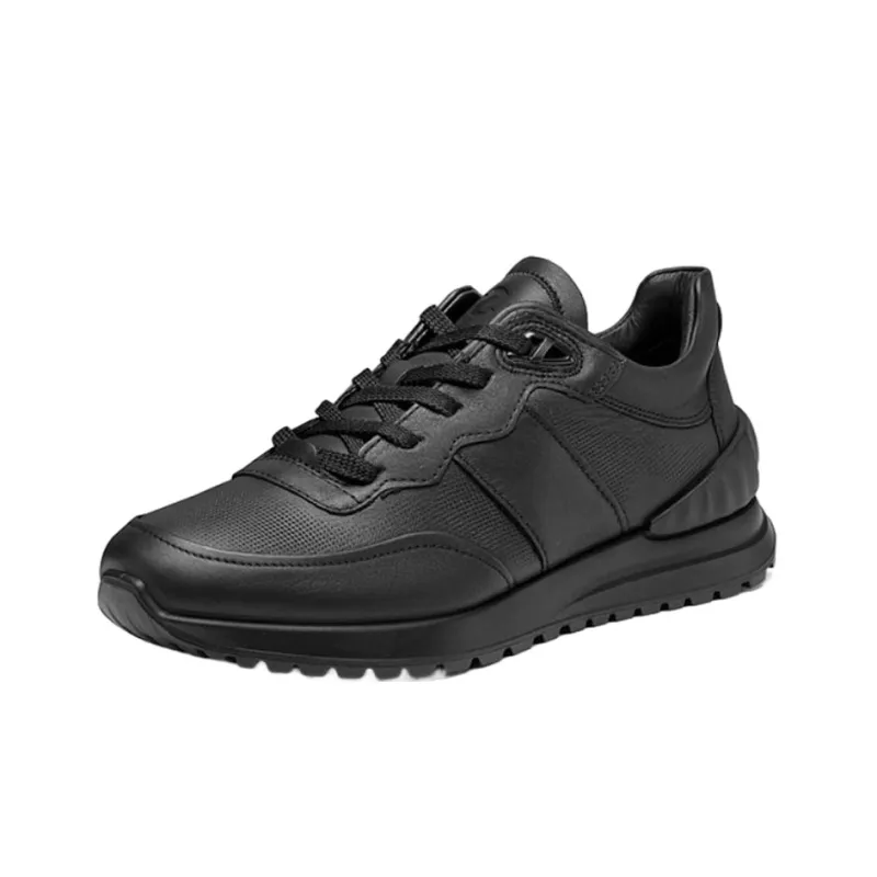 Ecco Ya Yue Cushioned Slip Resistant Abrasion Resistant Low Top Casual Shoes Men's Black-1