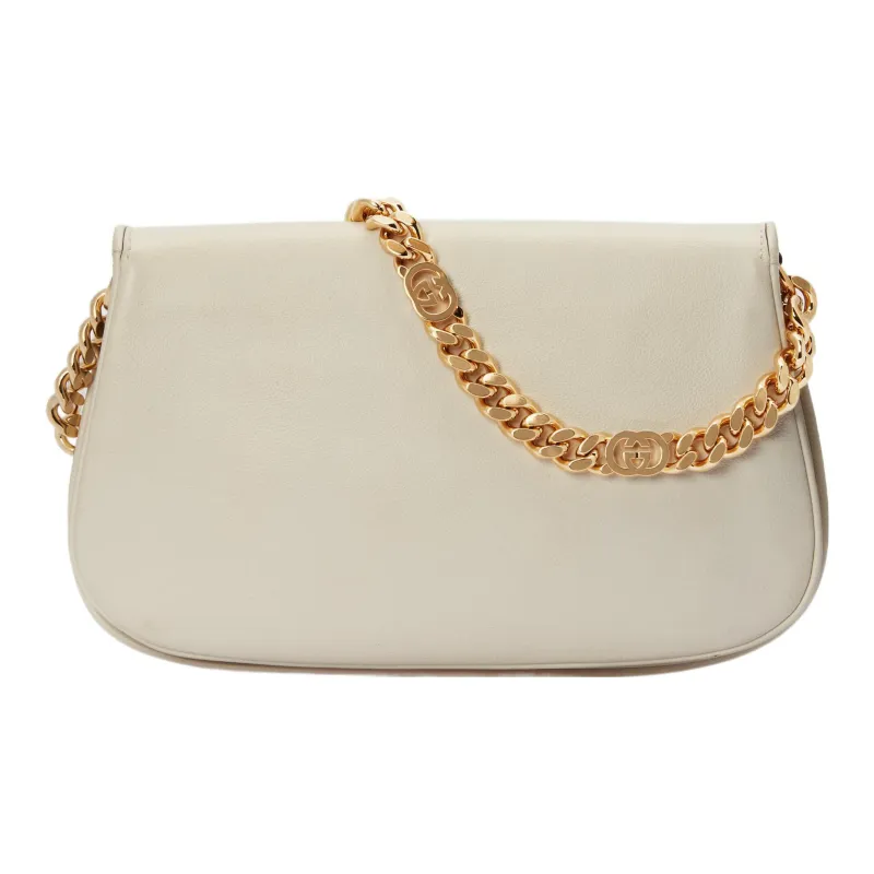 GUCCI Blondie Leather Chain Bag Shoulder Bag Shoulder Bag, Crossbody Bag Women's White-3
