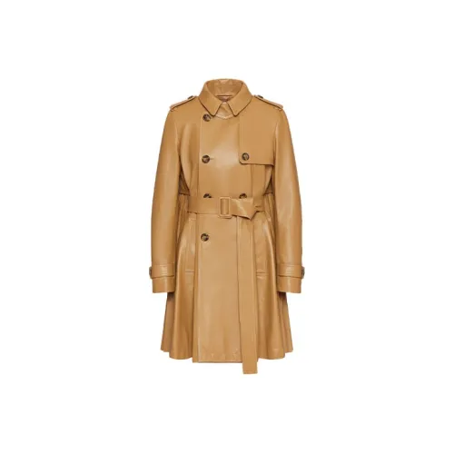 RED VALENTINO Leather Jackets Women's Camel