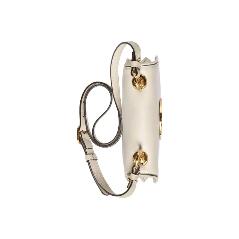 GUCCI Blondie Leather Shoulder Bag Crossbody Bag Handbag Mini Women's White-5