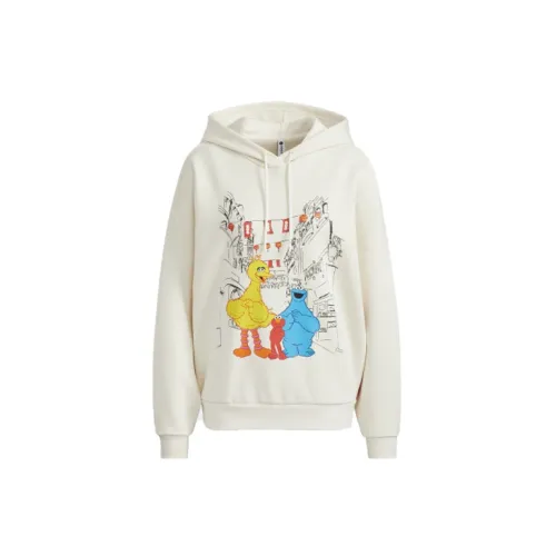 Sesame Street X Adidas Neo Sesame Street Co-branded Collection Sweatshirts Women's White