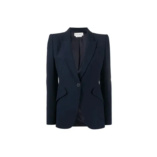 Alexander McQueen Business Suits Women's Blue