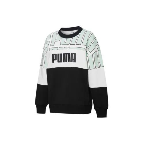 PUMA Colourblock Aop Sweatshirts Women's Verdant Green