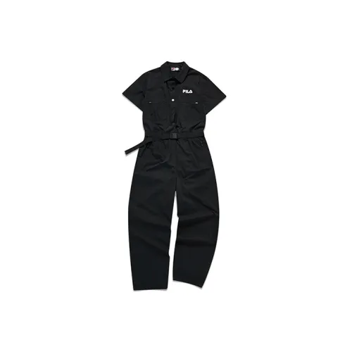 FILA FUSION Hakusan L Collaboration Collection Jumpsuits Women's Pitch Black