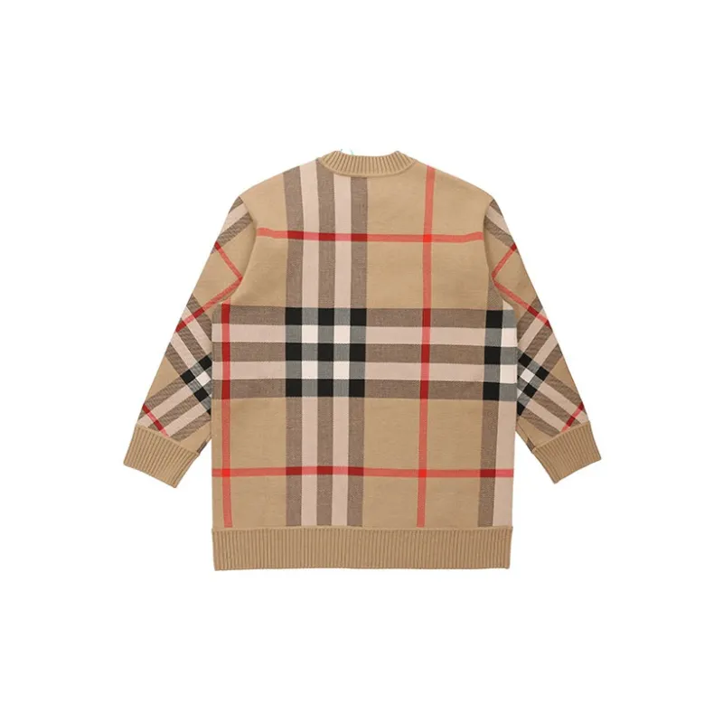 Burberry Check Technical Merino Wool Jacquard Sweater 'Archive Beige'-1