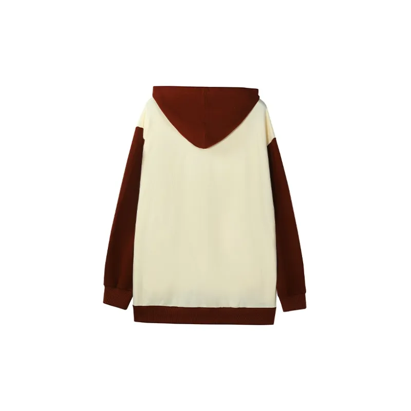 OAKAO Sweatshirt Unisex White Brown Multicolor-1