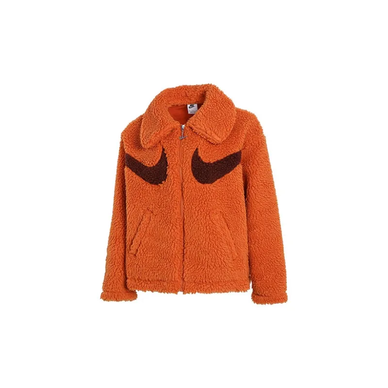 Nike Velvet Jackets Women's Orange Red-0