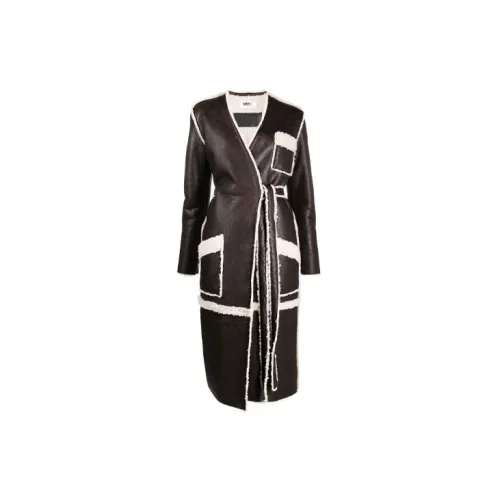 MM6 Maison Margiela Leather Jackets Women's Brown
