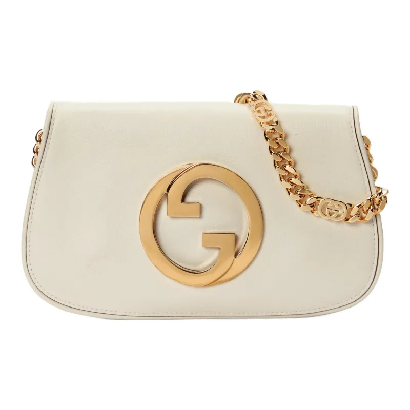 GUCCI Blondie Leather Chain Bag Shoulder Bag Shoulder Bag, Crossbody Bag Women's White-0