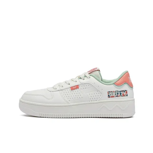 361° Durable Breathable Low-Top Skateboard Shoes Women's White Orange