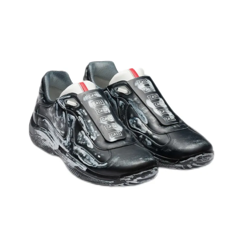 Cass x PRADA D3cay Anti Slip Wear Resistant Low Top Casual Shoes Unisex Aztec Black-3
