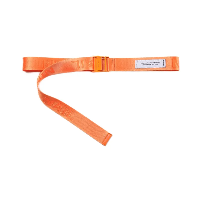 NINE NAIL Multicolor Smooth Buckle Nylon Belt Unisex Width 3.7cm-6