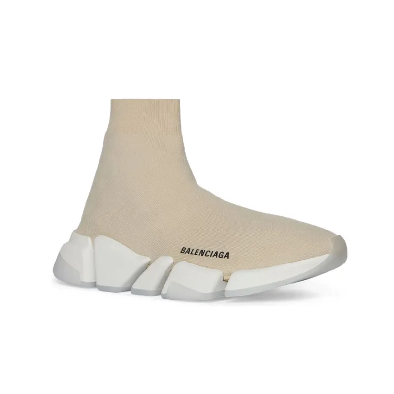 Balenciaga Speed 2.0 Recycled Sole Transparent Sole Beige-1