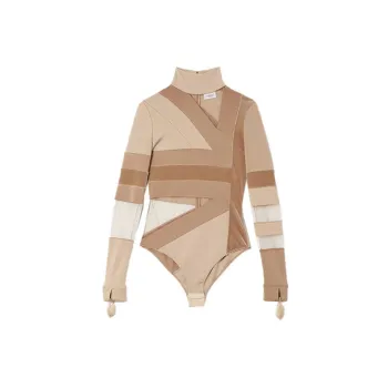 Burberry Union Jack Flag Print Bodysuit 'Dark Biscuit'