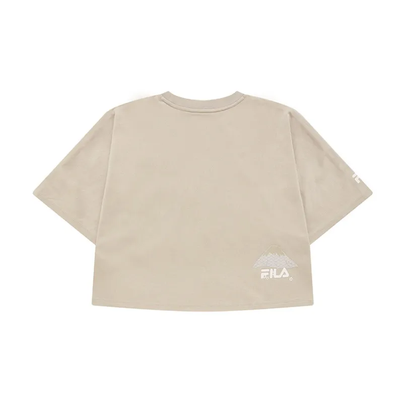 FILA FUSION TOKYO STUDIO Crop Tops Women's Wild Grass Khaki-1