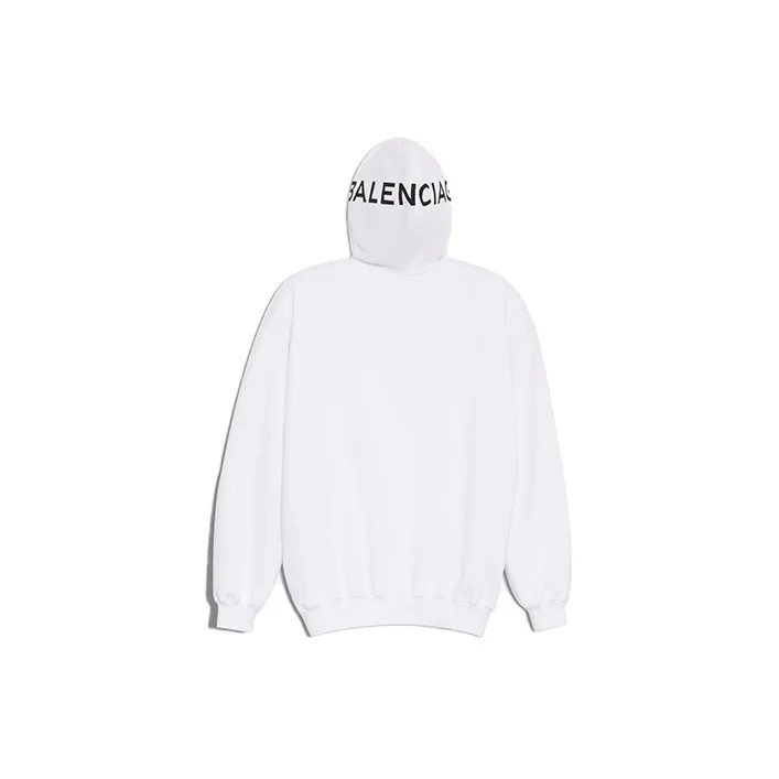 Balenciaga Logo Hoodie 'White'-1