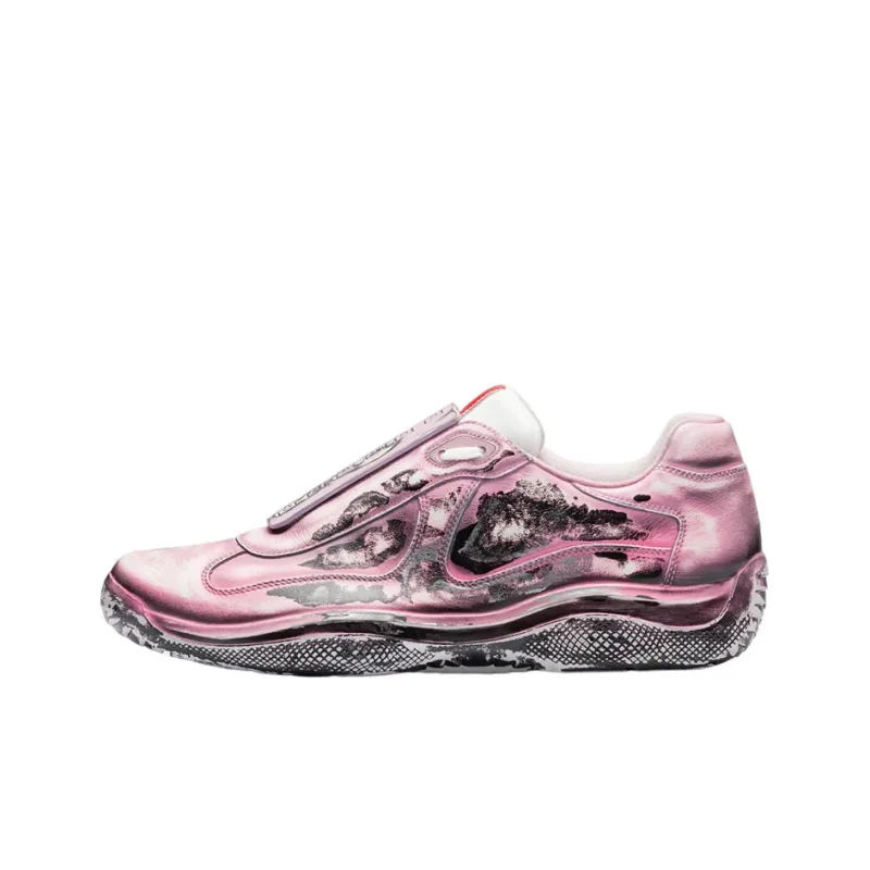 Cass x PRADA D3cay Cushioning Anti-Slip And Wear-Resistant Low-Top Casual Shoes Unisex Light Pink-0