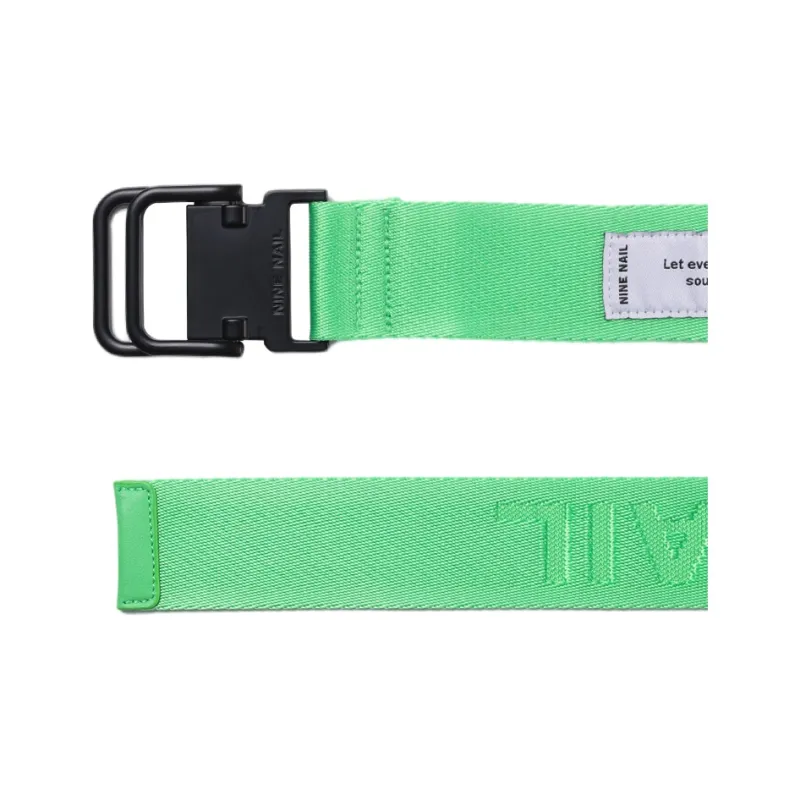 NINE NAIL Double Ring Buckle Nylon Canvas Belts Unisex Width 3.7cm-18