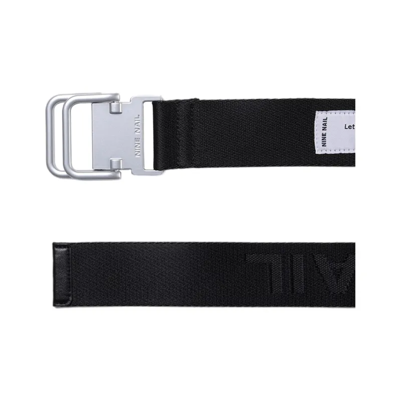 NINE NAIL Double Ring Buckle Nylon Canvas Belts Unisex Width 3.7cm-12