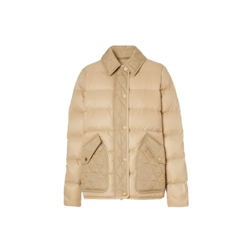 Burberry Down Jackets Women's Soft Yellow Brown