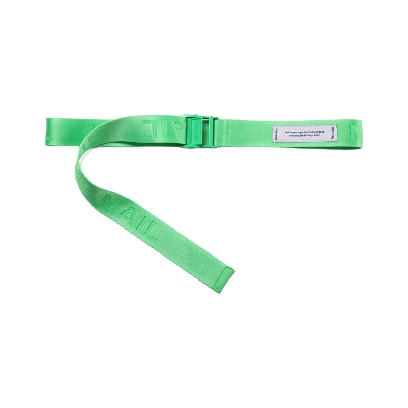 NINE NAIL Multicolor Smooth Buckle Nylon Belt Unisex Width 3.7cm-10