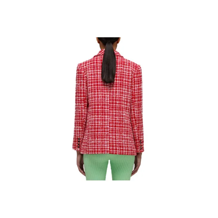 Self portrait Bouclé Checked Blazer-1