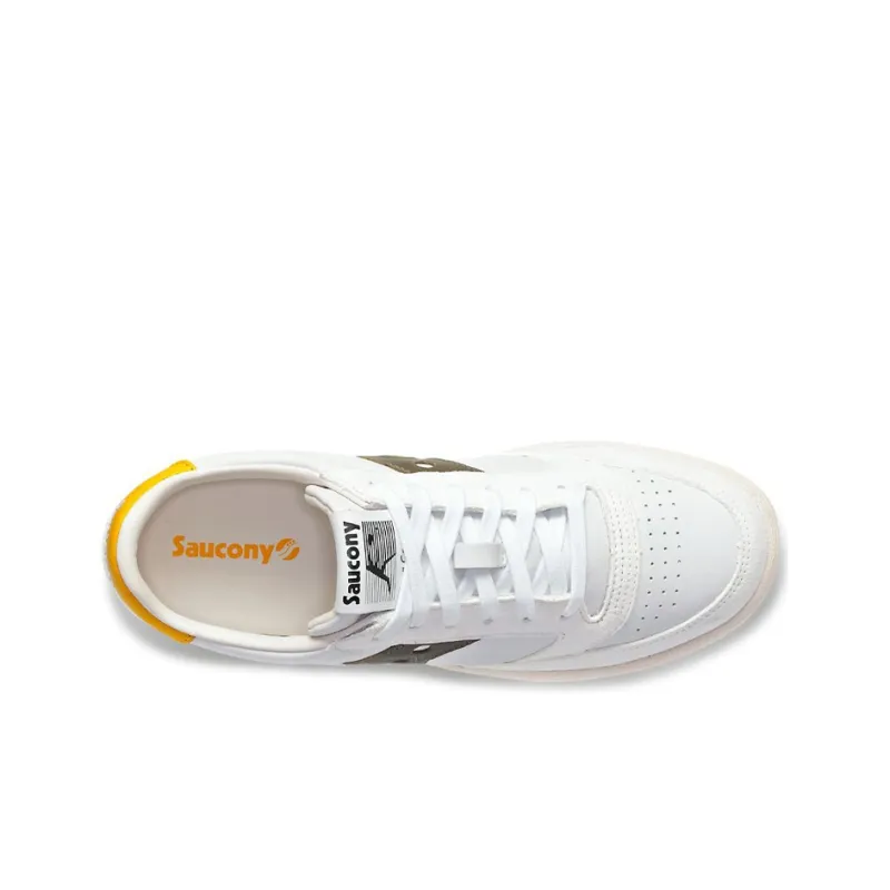 saucony Jazz Court Premium White Green Yellow-3