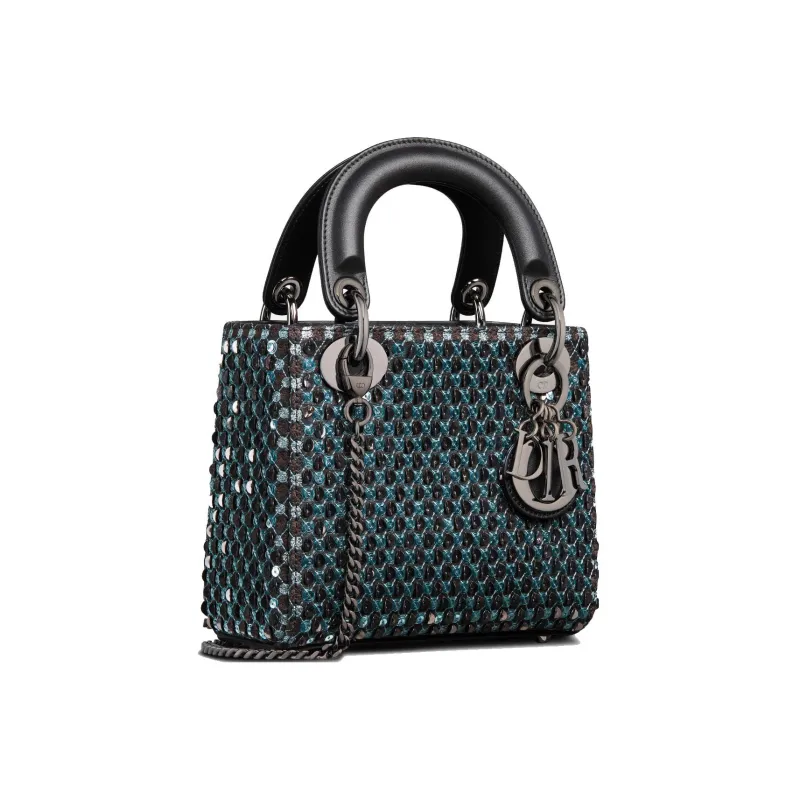 DIOR Lady Dior Cow Leather Dior Bag Handbag Shoulder Bag Crossbody Bag Mini Women's Sky Blue-1