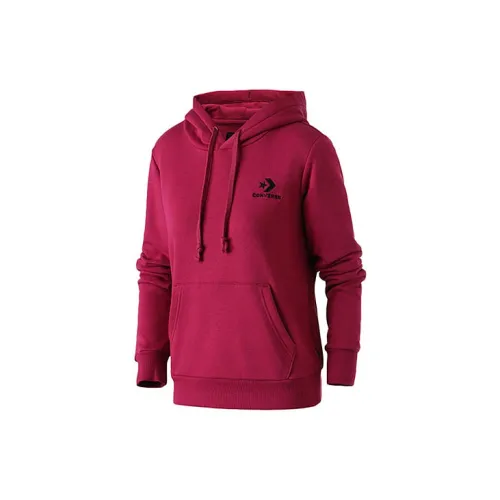 Converse Star Chevron EMB PO Sweatshirts Women's Deep Red