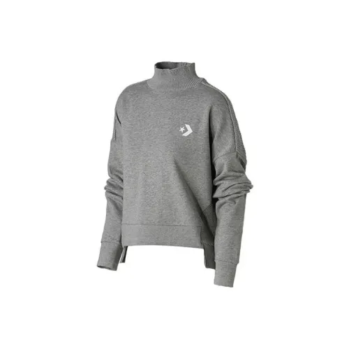 Converse Mock Neck Knitwear Women's Gray