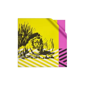 DIOR Silk Scarves Unisex Bright Yellow/Pink