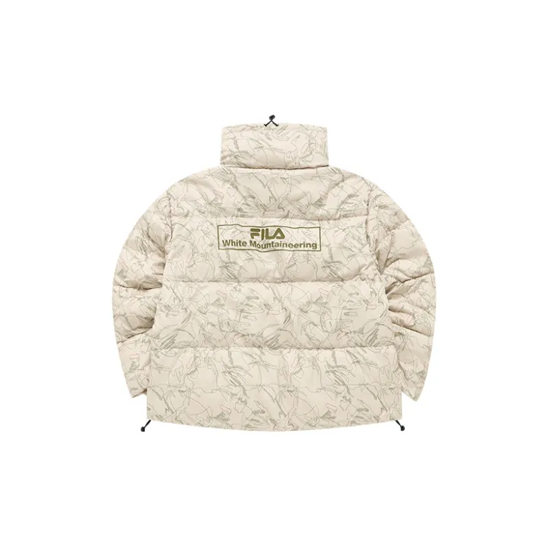 White Mountaineering X FILA FUSION FILA FUSION Hakusan L Collaboration Collection Down Jackets Women's Camouflage Yarn-1